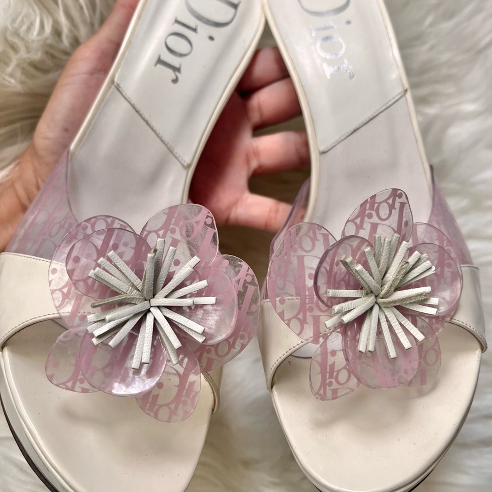 Y2k Christian Dior Girlie Platform Monogram Heels By John Galliano Very Rare 💕😍💕 - Picture 4 of 7